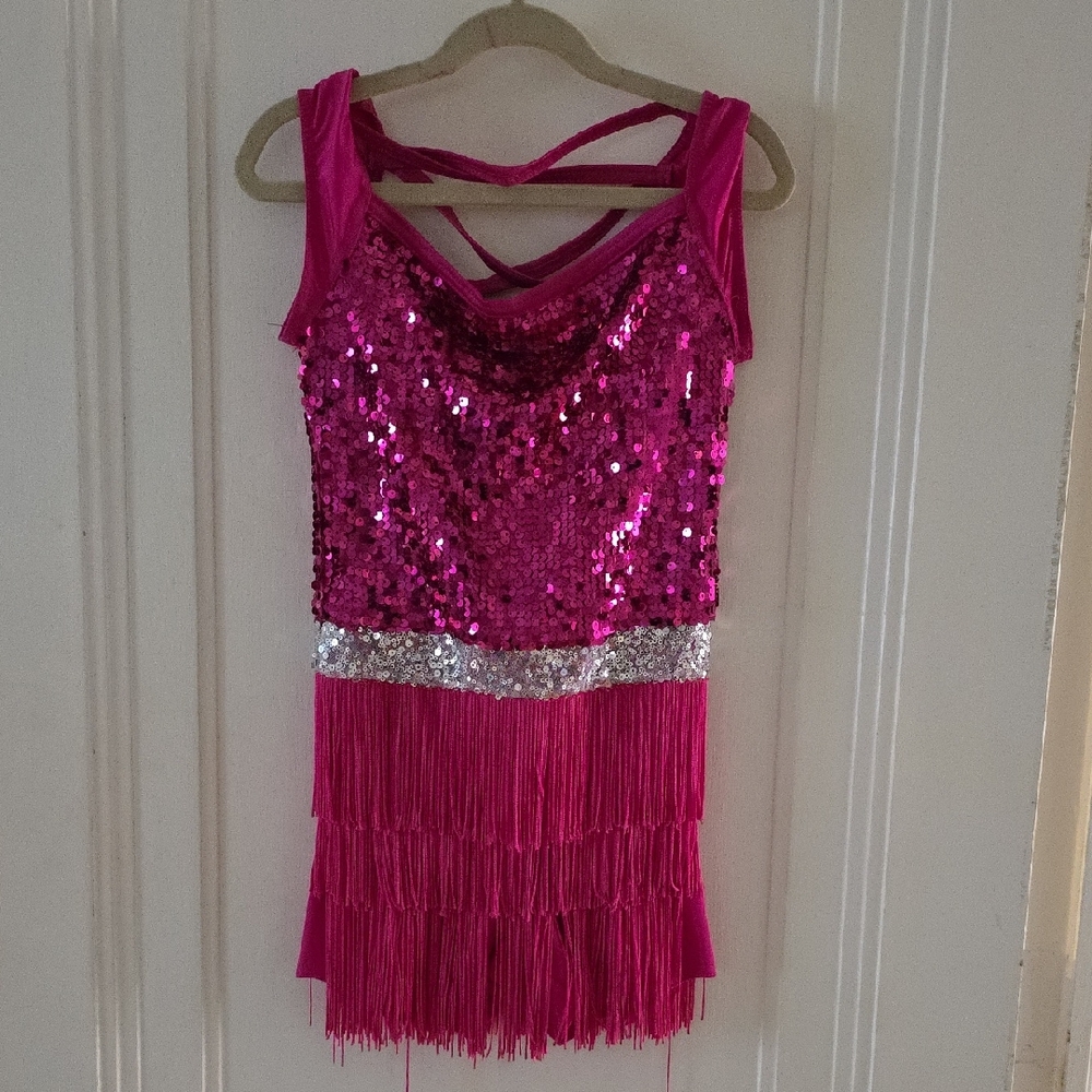 Weissman Fuchsia Sequin Fringe Kids Costume